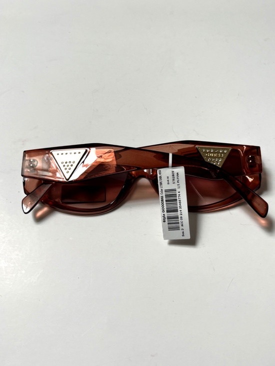 New GUESS Slim Geo Sunglasses GO00086 AcetatePink Gold Logo Rhinestone main image 6
